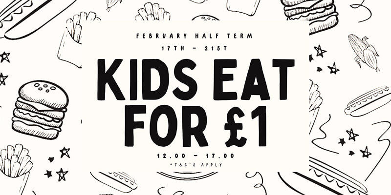 Kids Eat For £1 at The Ridge this February half term!